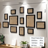 Triogift 13Pcs/Set Classic Wood Picture Frames For Wall Hanging Photo Frame Wall With Plexiglass Wooden Frame For Home Decoration