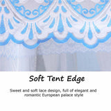 Triogift Romantic Square Lace Mosquito Net with Zipper Single Double Queen Bed Canopy Anti Insect Anti Mosquito Tent for Bed Nets Bi-door