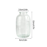 Triogift Decorative Flower Bottle Modern Mini Glass Vase for Flowers Transparent Bud Vase Designed for Living Room Decor Table Ornaments