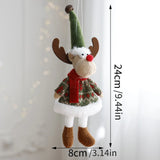 Triogift Christmas Decoration Fabric Doll Small Figurine Pendant Plush Elk Santa Claus Snowman Christmas Tree Decorations