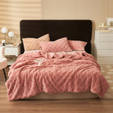 Triogift  Thickened Velvet winter blanket modern plush bed linen Microfiber Bedspread bed Plaid home decorations sofa blankets sofa cover