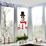 Triogift Christmas Door Window Stickers Felt Cloth Snowman Santa Claus Elk Wall Sticker Christmas Home Decoration Happy New Year 2024