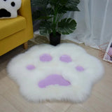 Triogift Lovely Cat Paw Pattern Soft Plush Carpet Home  Rugs and Carpets for Home Living Room