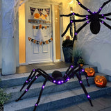 Triogift Light-up Spider Halloween Decoration,Big Lighted Spider for Scary Halloween Outdoor Indoor Yard Home Party Haunted House Décor