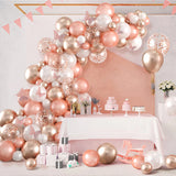 Triogift Macaron Pink Balloon Garland Arch Kit Wedding Birthday Party Decoration Kids Globos Rose Gold Confetti Latex Ballon Baby Shower