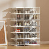 Triogift 6-Tier Stackable Shoe Storage Boxes with Lids