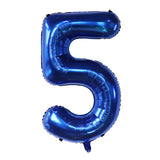 Triogift 40Inch Dark Blue Number Foil Balloon 0-9 Digital Globos Children Birthday Party Decoration Baby Shower Toy Kids Graduation Gifts