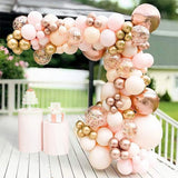 Triogift Rose Gold Pink Balloon Garland Arch Kit Wedding Birthday Party Decor Baby Shower Girl Birthday Balloon Decoration Latex ballons