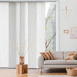 Triogift Curtains Retractable Vertical Blinds Sliding Hanging Room Dividers Adjustable Sliding Window Panel Track Blinds Light Filtering