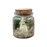 Triogift Ghosts In A Jar, Luminous Ghost Figurines With Moss In Glass Dome Decor, Adopt A Pet Ghost Glow In The Dark Novelty Spooky Decor