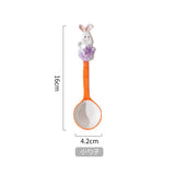 Triogift  -  1pc 450ml Rabbit Pattern Cup High Temperature Resistant Ceramic With Spoon Home Item Afternoon Tea Coffee Cup Mother's Day gift