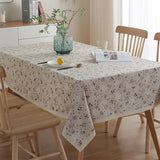 Triogift Blending Flower Tablecloth Bloom Table Cover with Lace ,for Home Kitchen Dinning Tea Coffee Table Wedding Decoration Mesas