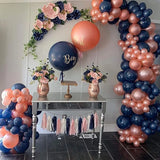 Triogift 10/20/30pcs Navy Blue Balloons Skin Brown White Sand Latex Balloon Baby Shower Decor Birthday Party Wedding Decoration Supplies