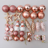 Triogift 29/20Pcs Christmas Tree Balls Hanging Pendant Candy Cane Pine Cone Ornament Set Christmas Home Decoration 2024 Navidad New Year