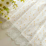 Triogift  1PC Little Daisy Ruffle Short Curtains for Small Window White Drape Cabinet Kitchen Study Rod Special Blinds #E