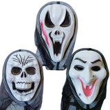 Triogift Halloween Creepy Devil Mask Screaming Terror Scary Ghost Face Head Mask Horror Squealing Grimace Mask Cosplay Party Costume Prop