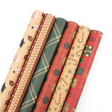 Triogift  Christmas Gifts Wrapping Paper Snowflakes DIY Bag Kraft Paper Birthday Party Gift Card Holiday Packing Decoration Crafts Paper