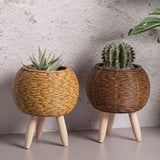 Triogift Rattan Basket Flower Pot