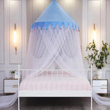 Triogift Princess Style Dome Mosquito Net Girl's bedroom Cellular Network Single Double Bed Mosquito Net Large Space Mosquito Net