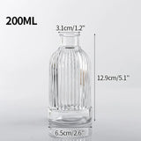 Triogift Decorative Flower Bottle Modern Mini Glass Vase for Flowers Transparent Bud Vase Designed for Living Room Decor Table Ornaments