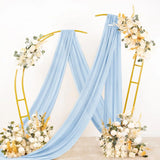 Triogift Wedding Arch Chiffon Wrinkle Resistant Fabric Outdoor Lawn Wedding Decoration Ceremony Decoration Valance Birthday Party Valance