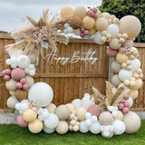 Triogift Sand White Wedding Decor Balloon Garland Arch Kit Happy Birthday Party Metal Gold Silver Latex Baby Shower Decoration Balloons