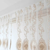 Triogift Luxury Pearls Velvet Curtain for Living Room Embroidery Voile Drape Lace Wave Bottom Study Window Bedroom Custom