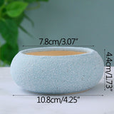 Triogift Rustic Frosted Stone Flower Pot