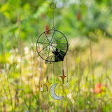 Triogift Creative Wind Chimes Halloween Decorations Gothic Bat Moon Star Hanging Ornament Window Wall Pendants Holiday Party Home Decors