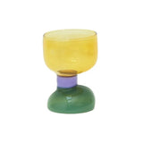 Triogift  -  1PC Color Funky Irregular goblet cocktail glass drinking glasses shot glasses set champagne glass BPA free Glass cup 6.7oz