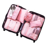 Triogift 8PCS Set for Travel Organizer Bags Accessories Luggage Suitcase Organizer Waterproof Wash Bag Clothes Organizer Pouch