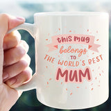 Triogift  -  1pc 330ml Best Mum Mug Gifts for Mummy Grandma Ceramic Mugs Coffee Cups Desktop Decoration Summer and Winter Drinkware