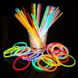 Triogift  5/20pcs Glow Sticks Fluorescence Light Disposable Glowing Necklace Props for Wedding Celebrations Outings Camping Birthday Decor