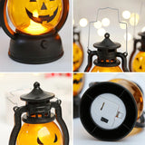 Triogift Halloween Pumpkin Lights Decorative Kerosene Lanterns LED Handheld Lamp Pumpkin for Table Camping Garden Yard Decorations