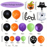 Triogift 143PCS Halloween Balloon Arch Kit Ideal for Halloween Decorations, Birthdays, Anniversaries, Bar Mitzies, and Dances