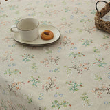 Triogift Blending Flower Tablecloth Bloom Table Cover with Lace ,for Home Kitchen Dinning Tea Coffee Table Wedding Decoration Mesas