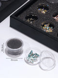 Triogift 25/50 Grids Nail Art Decoration Storage Box Empty Plastic Nail Rhinestones Gems Case Container DIY Accessories For Nail Salon