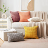 Triogift Nordic Ins Pillowcase Plush Throw Pillowcase Solid Color Couch Cushion Cover 1pcs For Bed Car Sofa Decor Home