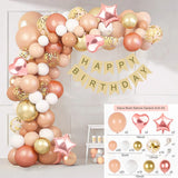 Triogift Macaron Pink Balloon Garland Arch Kit Wedding Birthday Party Decoration Kids Globos Gold Confetti Latex Ballon Baby Shower Girl