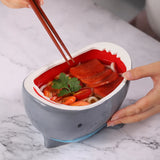 Triogift Cute Shark Attack Ceramic Bowl Large Creative Ramen Bowl White Ceramic Bowl Glass Bowel Noodle Set