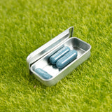 Triogift 2Pcs 51*10*26mm Mini Iron Box Slide Cover Storage Box Wedding Jewelry Pill Cases Portable Tin Boxes Container Home Storage