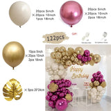 Triogift Tender Pink Gold Balloon Garland Arch Kit Wedding Birthday Party Decoration Adult Kids Baby Shower Decor Ballon Wedding Supplies