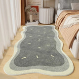 Triogift Irregular Art Abstract Warm Bedroom Carpets Modern Home Decor Aesthetic Girls Room Bedside Carpet Comfortable Soft Plush IG Rug