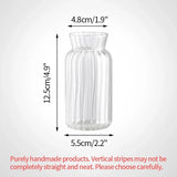 Triogift Decorative Flower Bottle Modern Mini Glass Vase for Flowers Transparent Bud Vase Designed for Living Room Decor Table Ornaments