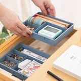 Triogift Desk Drawer Organizer Desk Sundries Stationery Storage Box Bin Cosmetics Makeup Organizer Home Office Drawer Divider Container