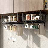 Triogift Kitchen Under Cabinet Basket Storage Shelf Tissue Cup Holder Closet Desk Hanging Rack Hollowed Pullout Drawer Sliding Basket