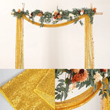 Triogift 2PCS Arch Sequin Valance Outdoor Wedding Decoration Lawn Wedding Party Decorate Holiday Party Essential Sequin Decoration