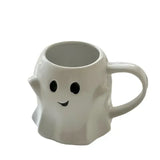 Triogift Cute Ghost Water Cup Creative Ceramic Mug Afternoon Tea Coffee Cup Breakfast Milk Cup Household Drinking Set Halloween Gift