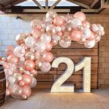 Triogift Macaron Pink Balloon Garland Arch Kit Wedding Birthday Party Decoration Kids Globos Rose Gold Confetti Latex Ballon Baby Shower