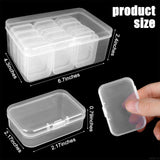 Triogift 12 Pack Plastic Clear Storage Box Organizer Small Storage Case Containers Toy Ring Jewelry Organizer Makeup Case Craft Container